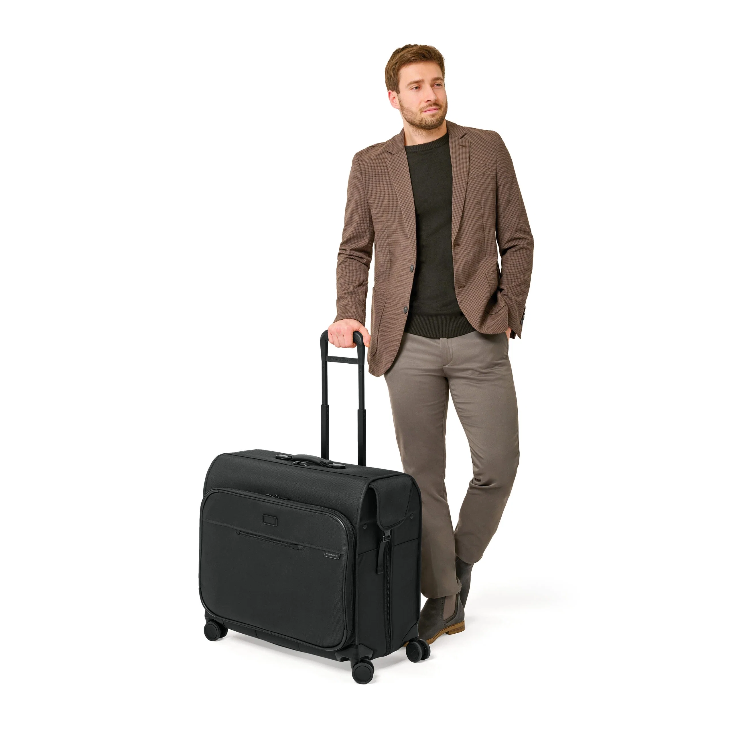 Briggs & Riley Baseline Deluxe Wardrobe Garment Bag Spinner - Black - Image 5