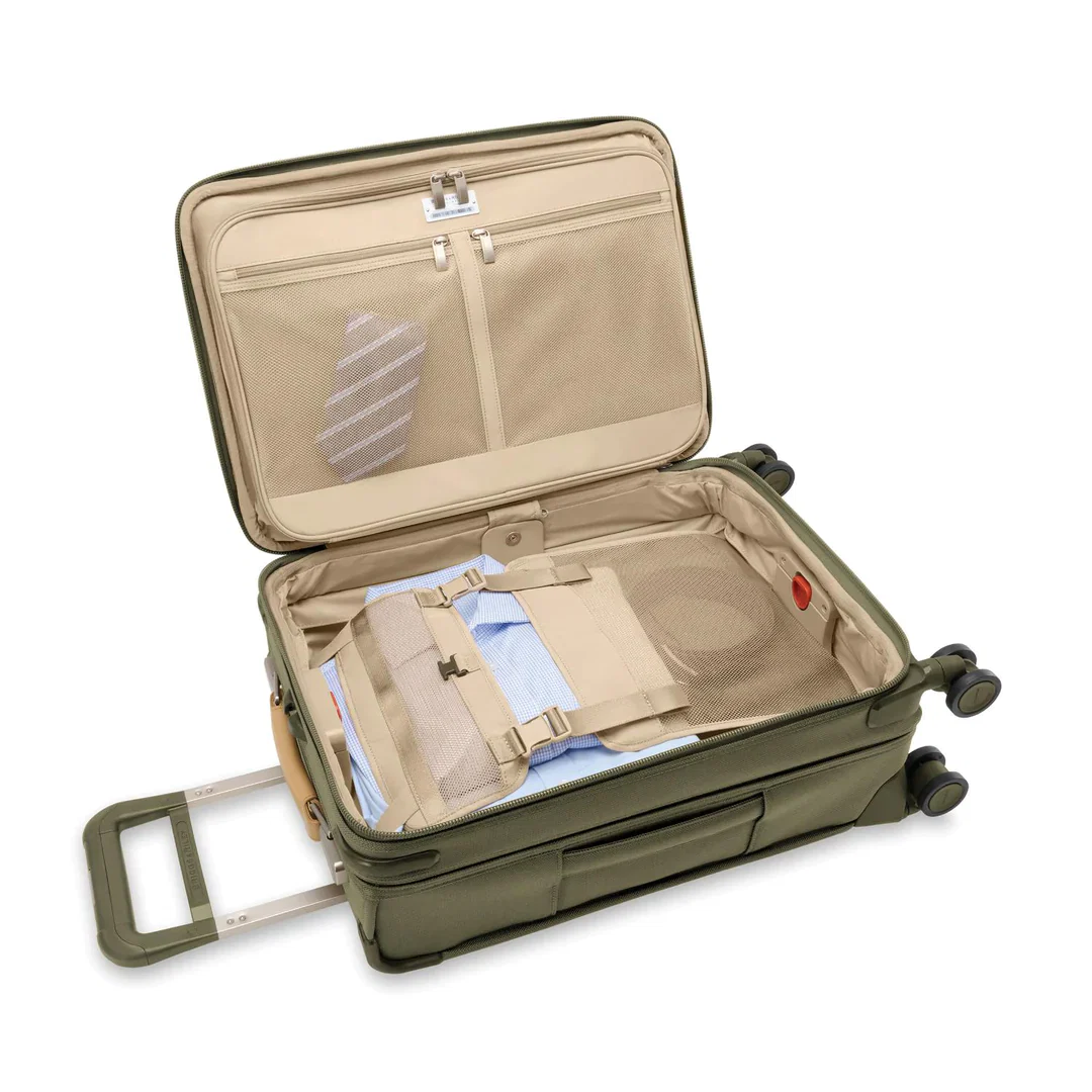 Briggs & Riley Baseline Essential 22" Carry-On Expandable Spinner - Olive - Image 11