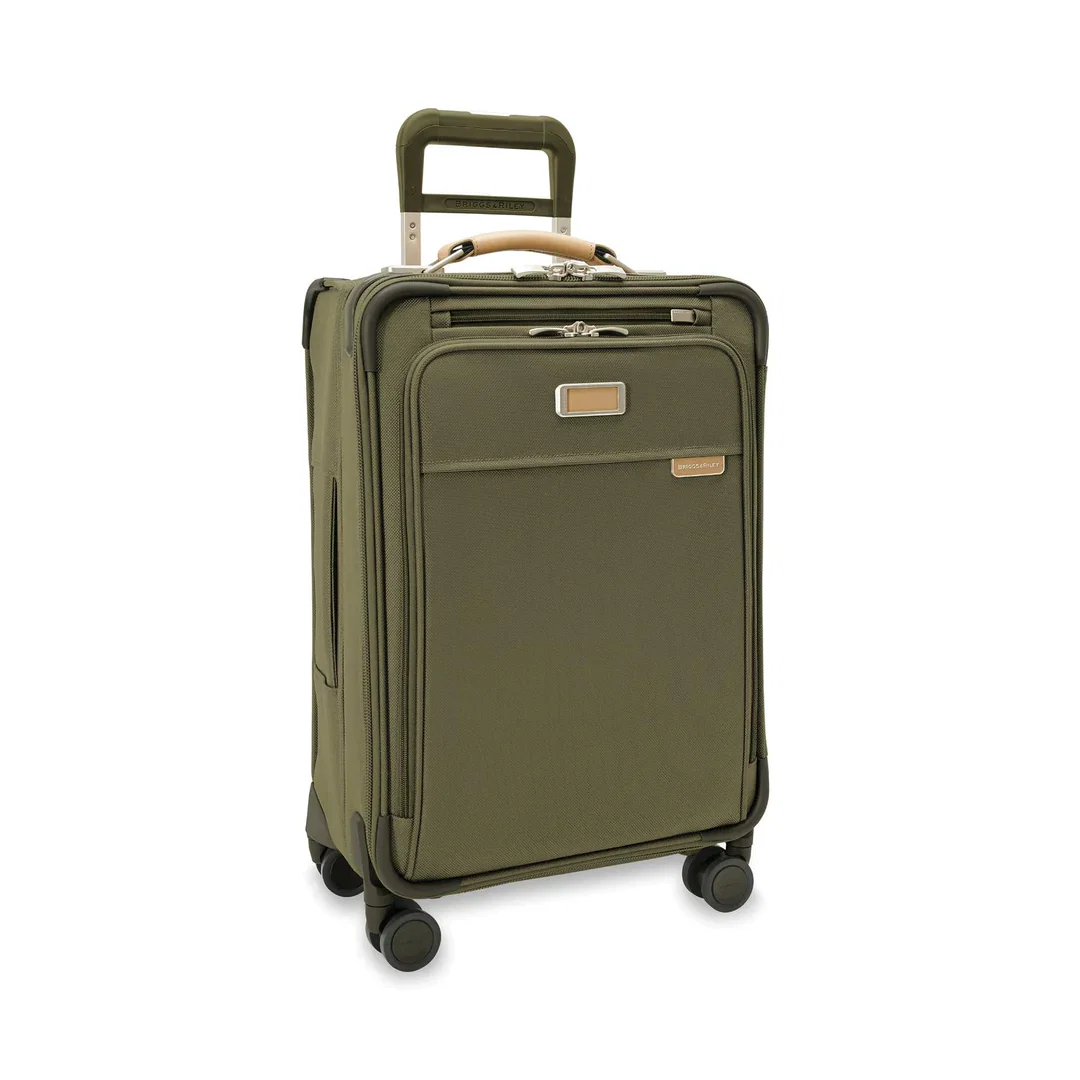 Briggs & Riley Baseline Essential 22" Carry-On Expandable Spinner - Olive - Image 8