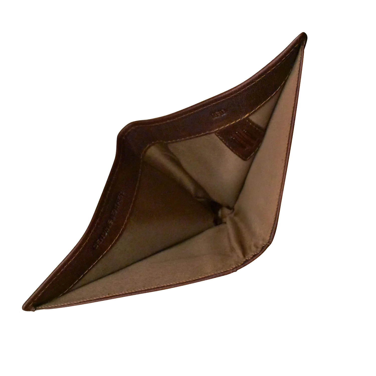 Buffalo Leather RFID 2 Fold Slim Wallet - Brown - Image 3