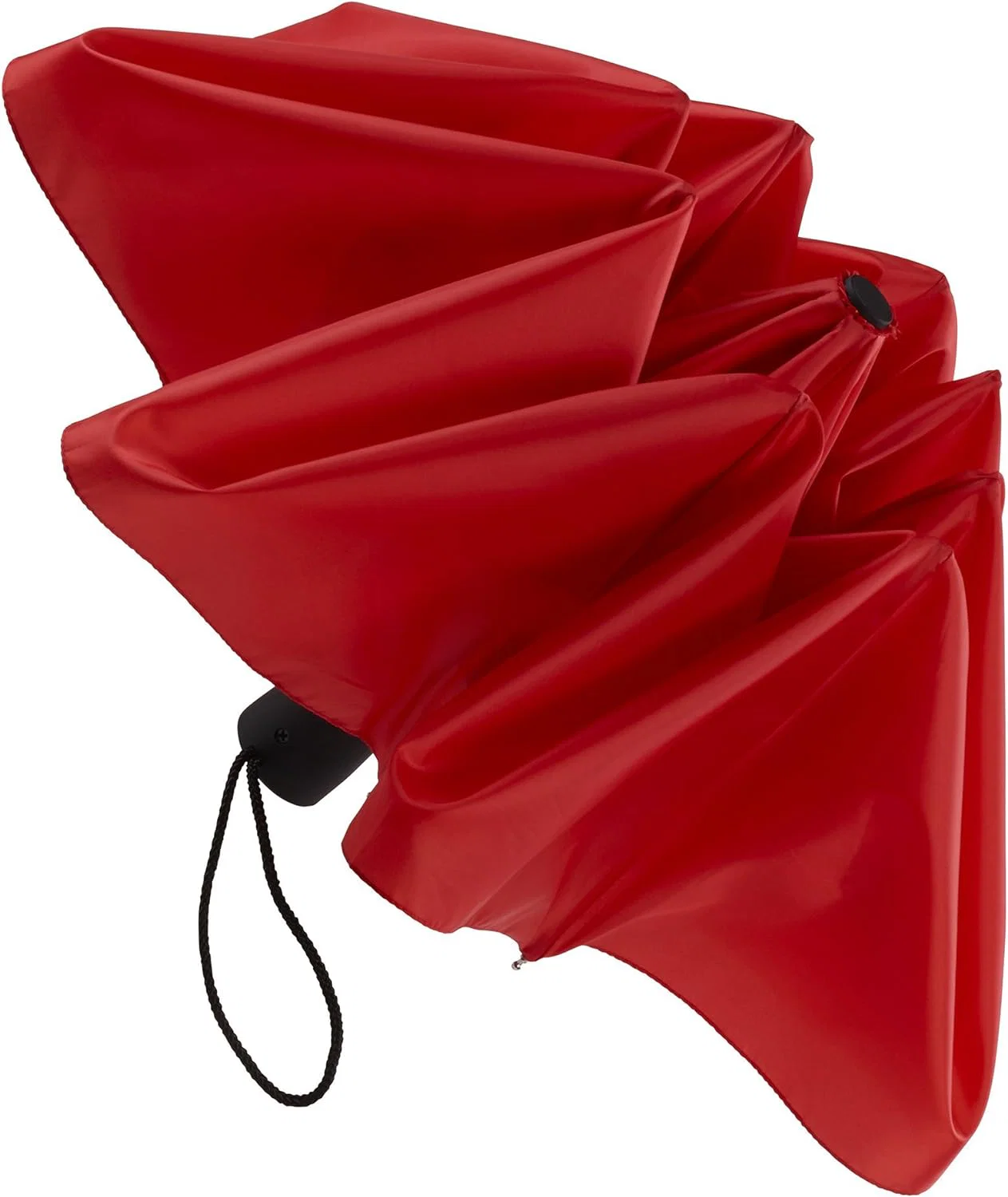 Lewis N. Clark Travel Automatic Umbrella Windproof & Water Repellent Fabric - Red - Image 3