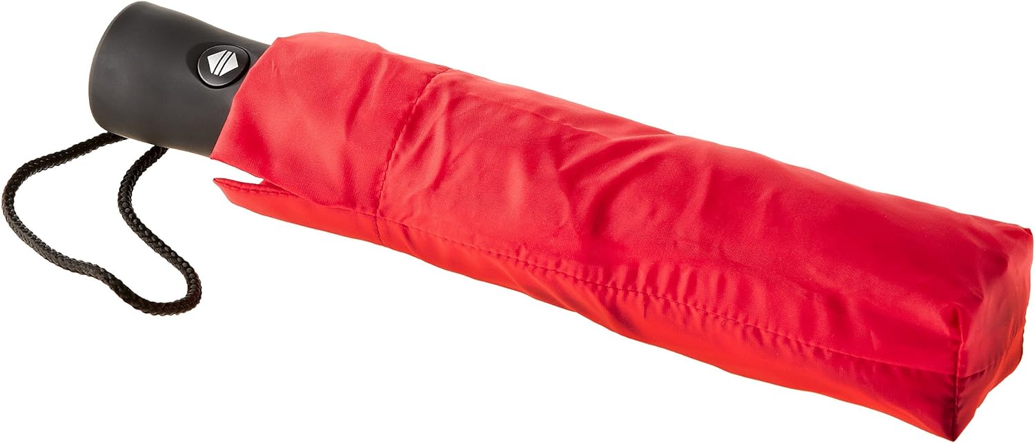 Lewis N. Clark Travel Automatic Umbrella Windproof & Water Repellent Fabric - Red - Image 4