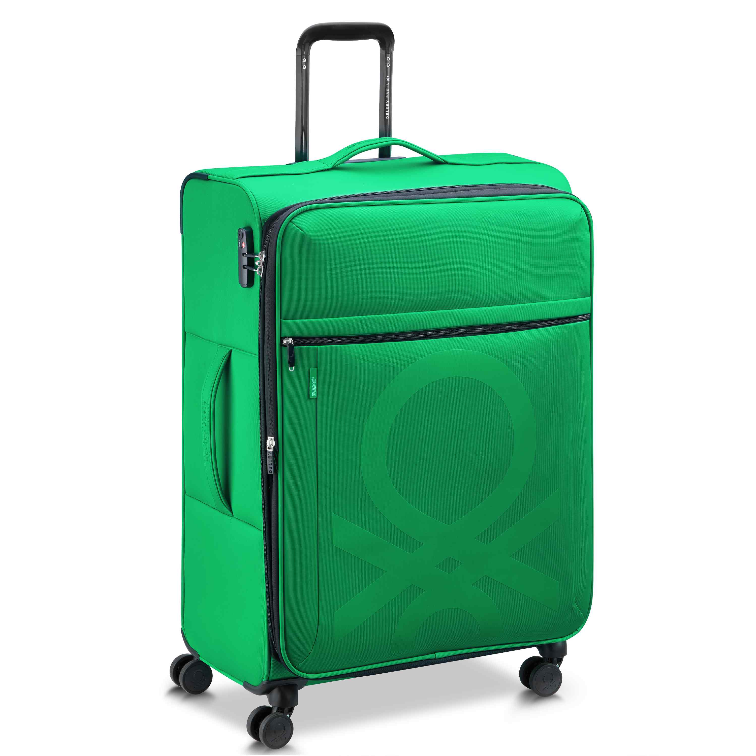Delsey United Colors of Benetton Softside Color Block Large Spinner - Green - Image 3