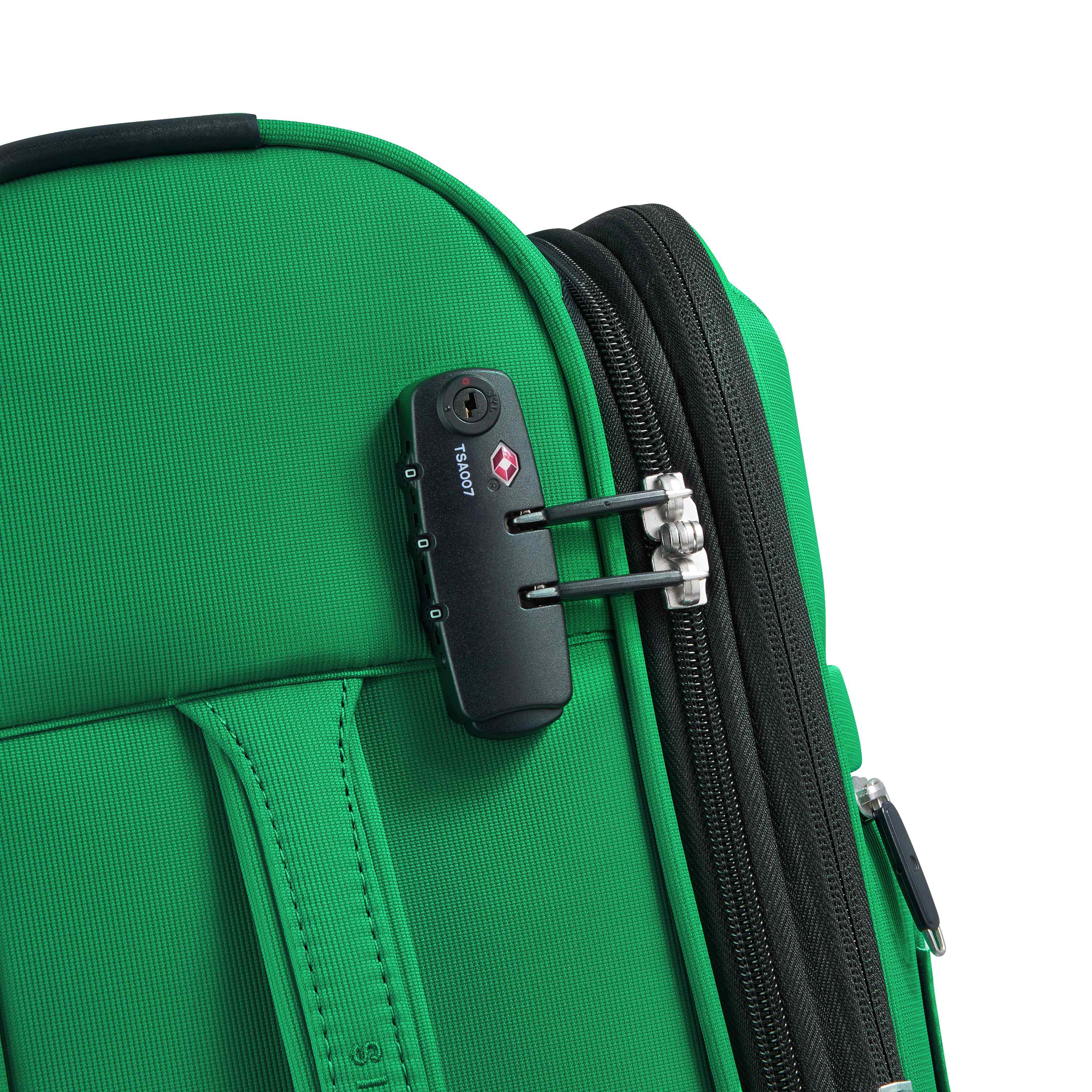 Delsey United Colors of Benetton Softside Color Block Large Spinner - Green - Image 5