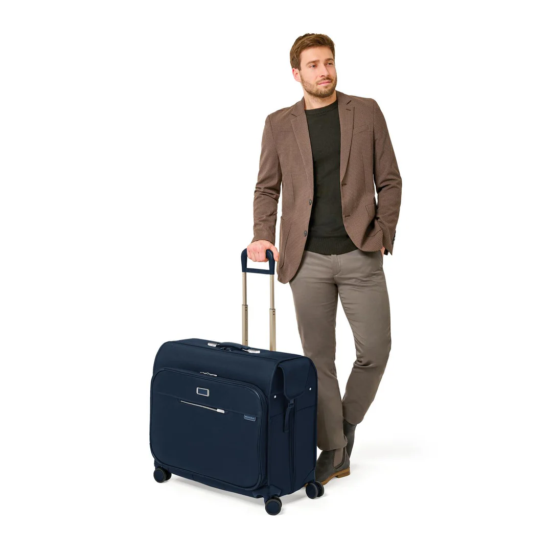 Briggs & Riley Baseline Deluxe Wardrobe Garment Bag Spinner - Navy - Image 18