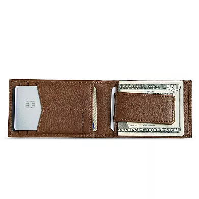 Eddie Bauer Leather RFID Money Clip Wallet w/3 Card Slots - Tan - Image 4