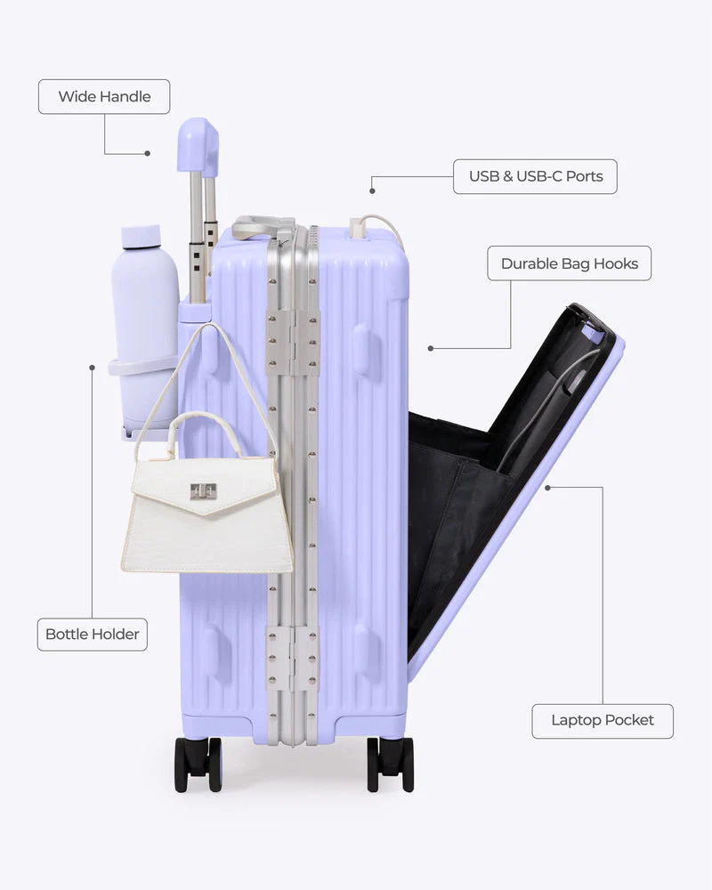 NOBL Travel Carry-On: All-In-One Wide Handle - Lavender - Image 3