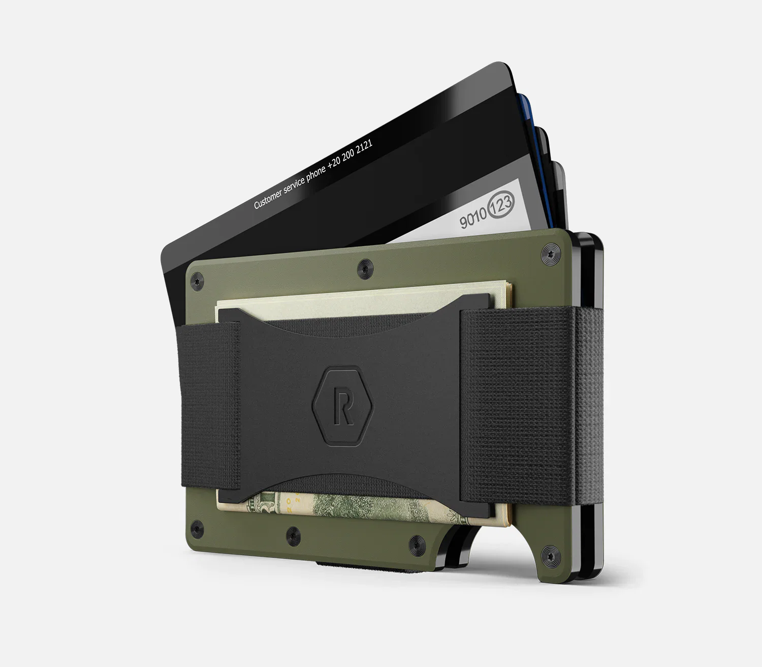 Ridge RFID Wallet - Matte Olive Titanium - Image 5