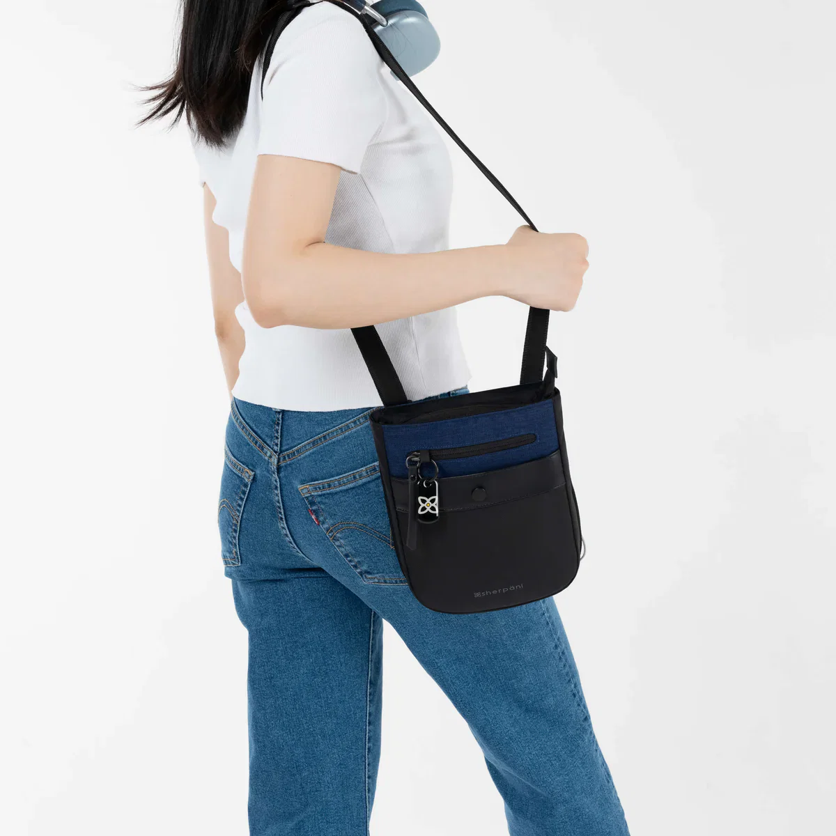 Sherpani Anti-theft  Prima Crossbody Bag - Indigo - Image 6