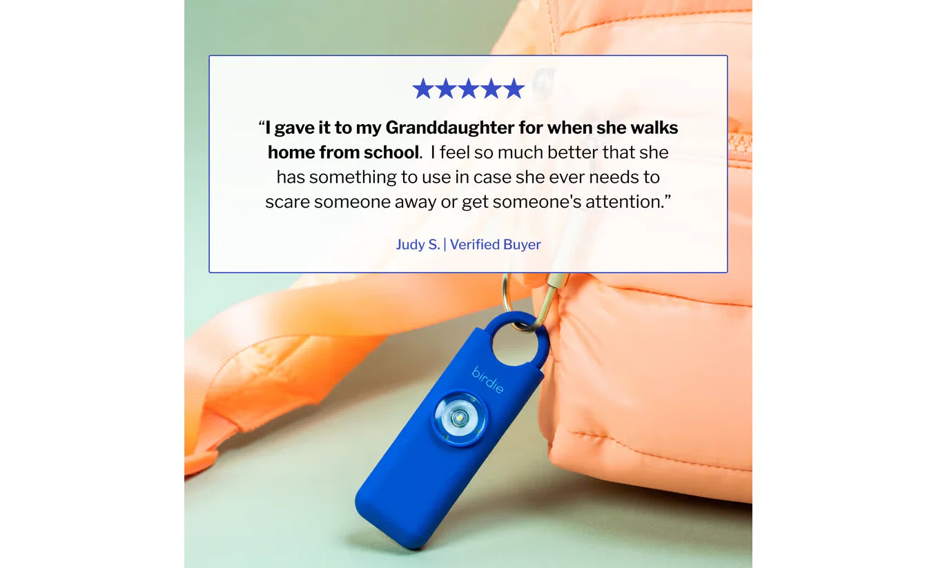 She's Birdie 3.0 Rechargeable Personal Safety Alarm - Silver - Image 3