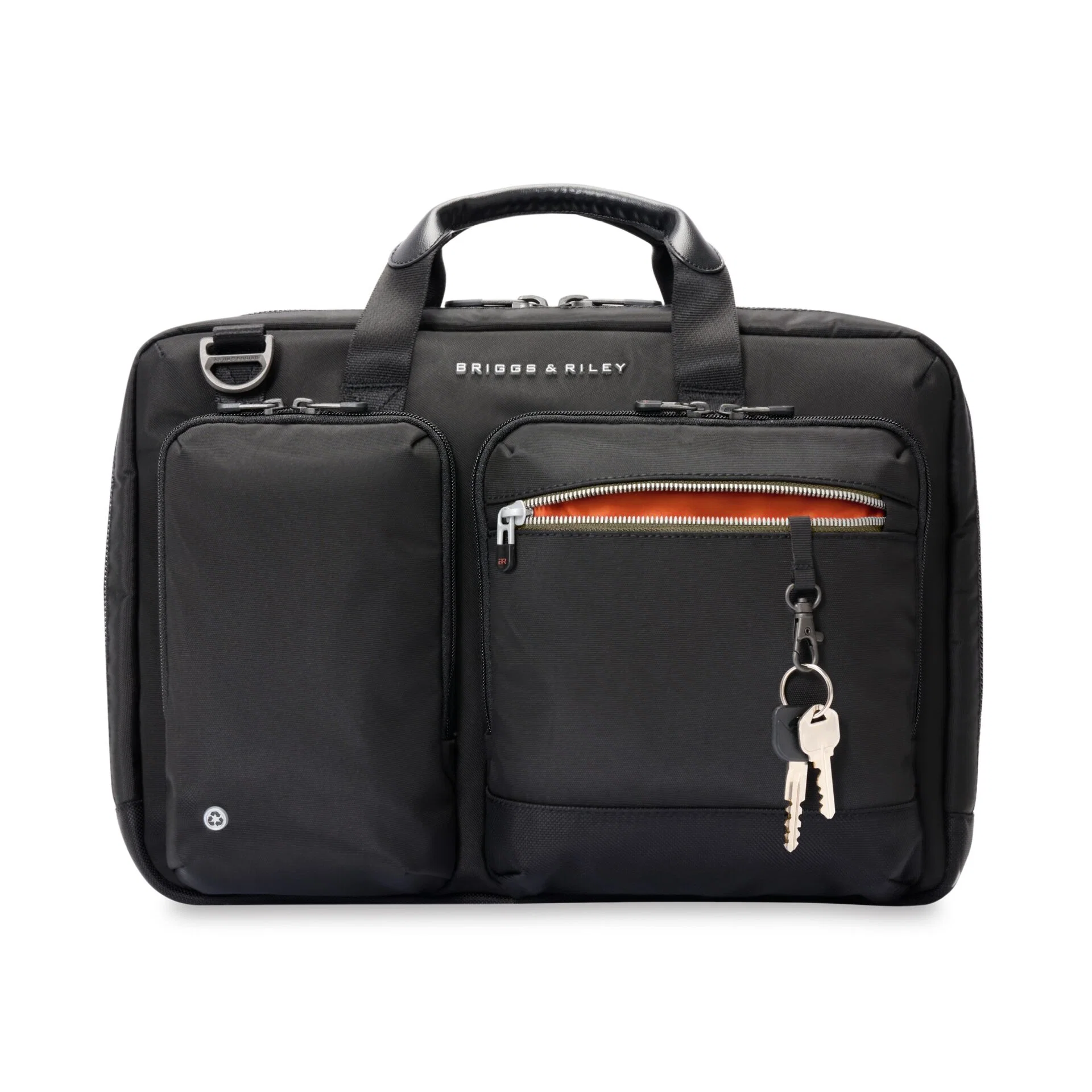 Briggs & Riley HTA Collection Slim Expandable Brief Bag - Black - Image 4