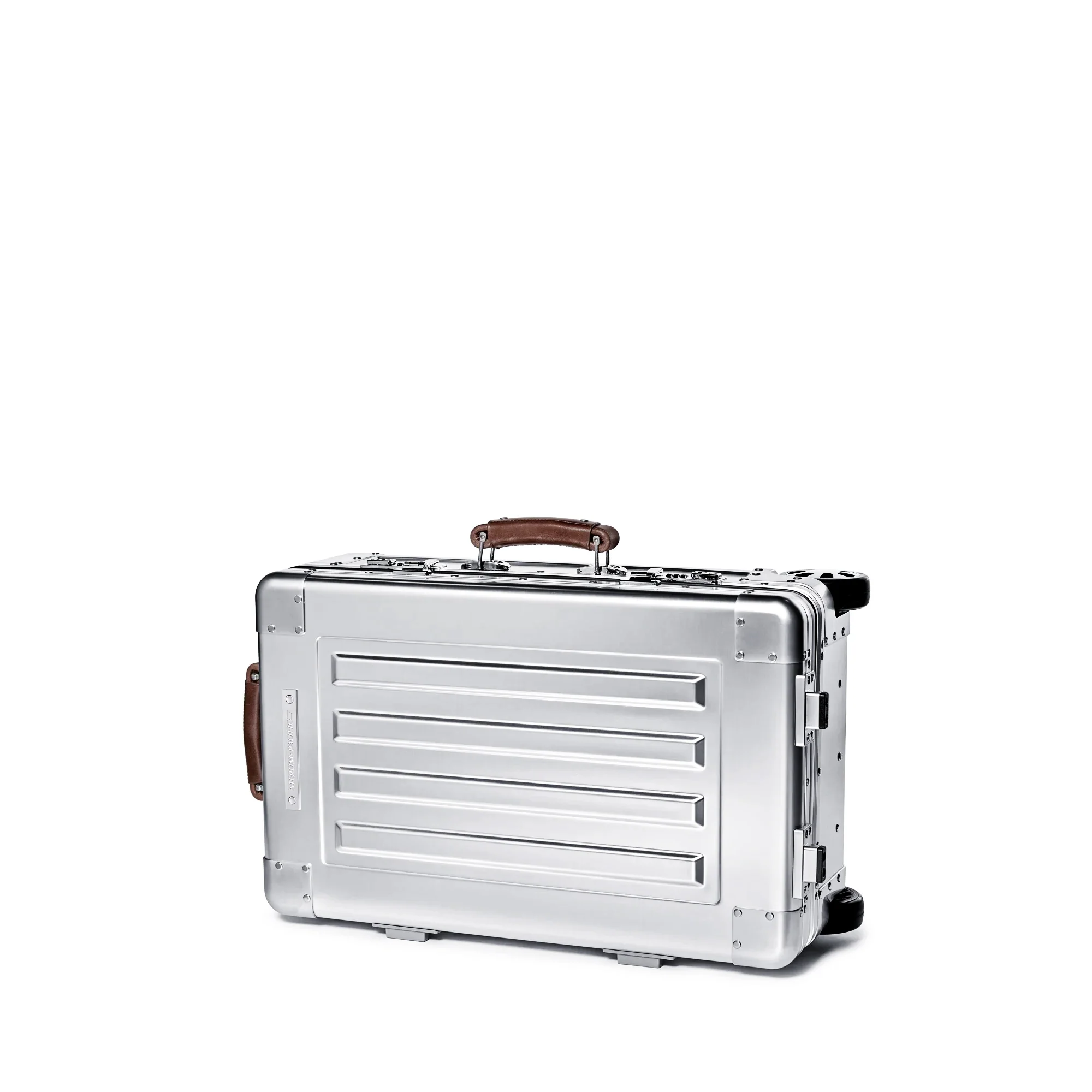 Sterling Pacific 35L Aluminum Carry On 2 Wheel Cabin Travel Case - Silver - Image 5