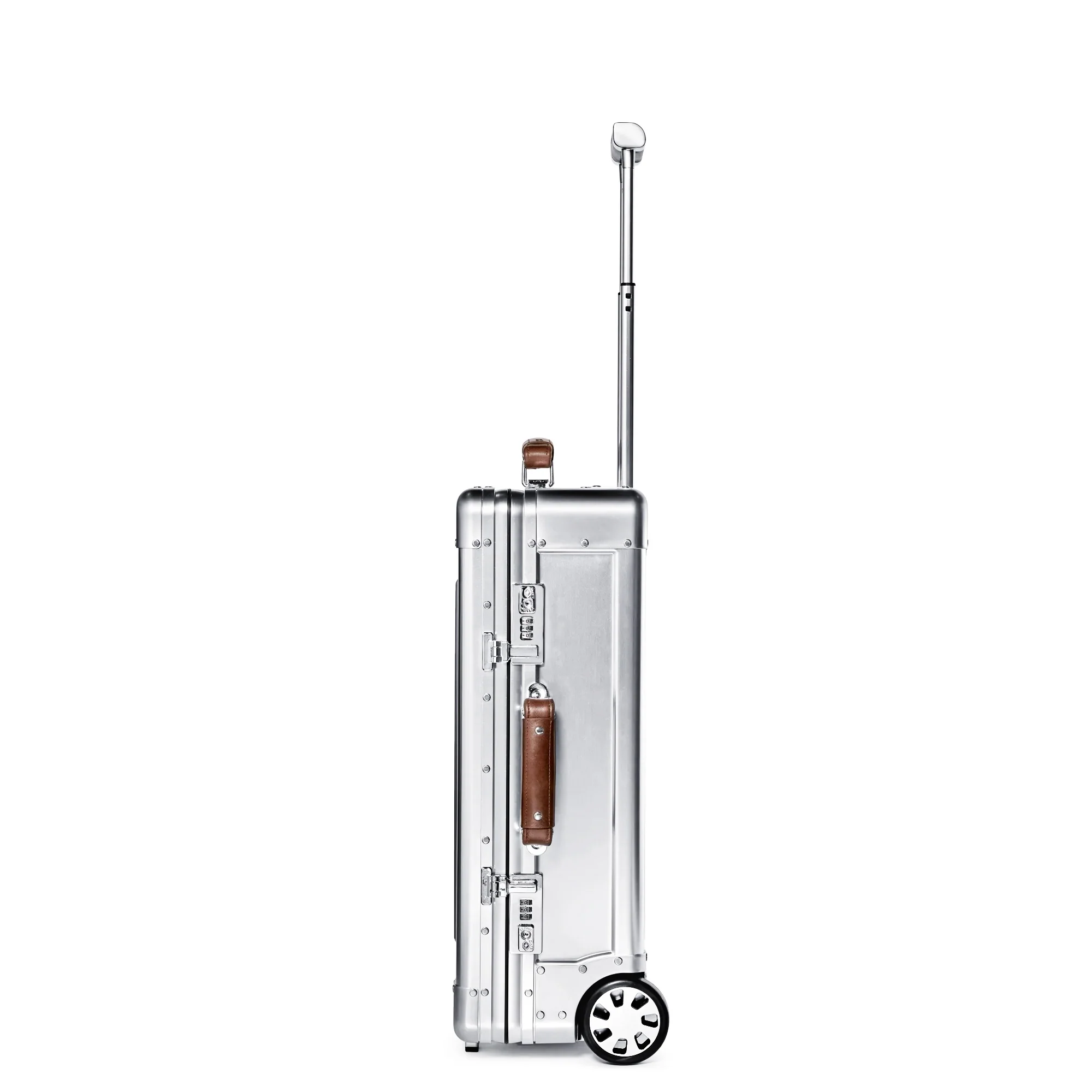 Sterling Pacific 35L Aluminum Carry On 2 Wheel Cabin Travel Case - Silver - Image 7