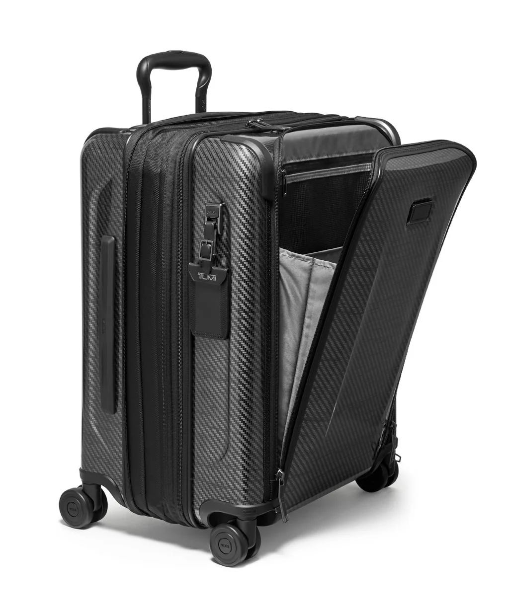 TUMI Tegra-Lite Continental Front Pocket Expandable 4 Wheeled Carry-On - Black Graphite - Image 3