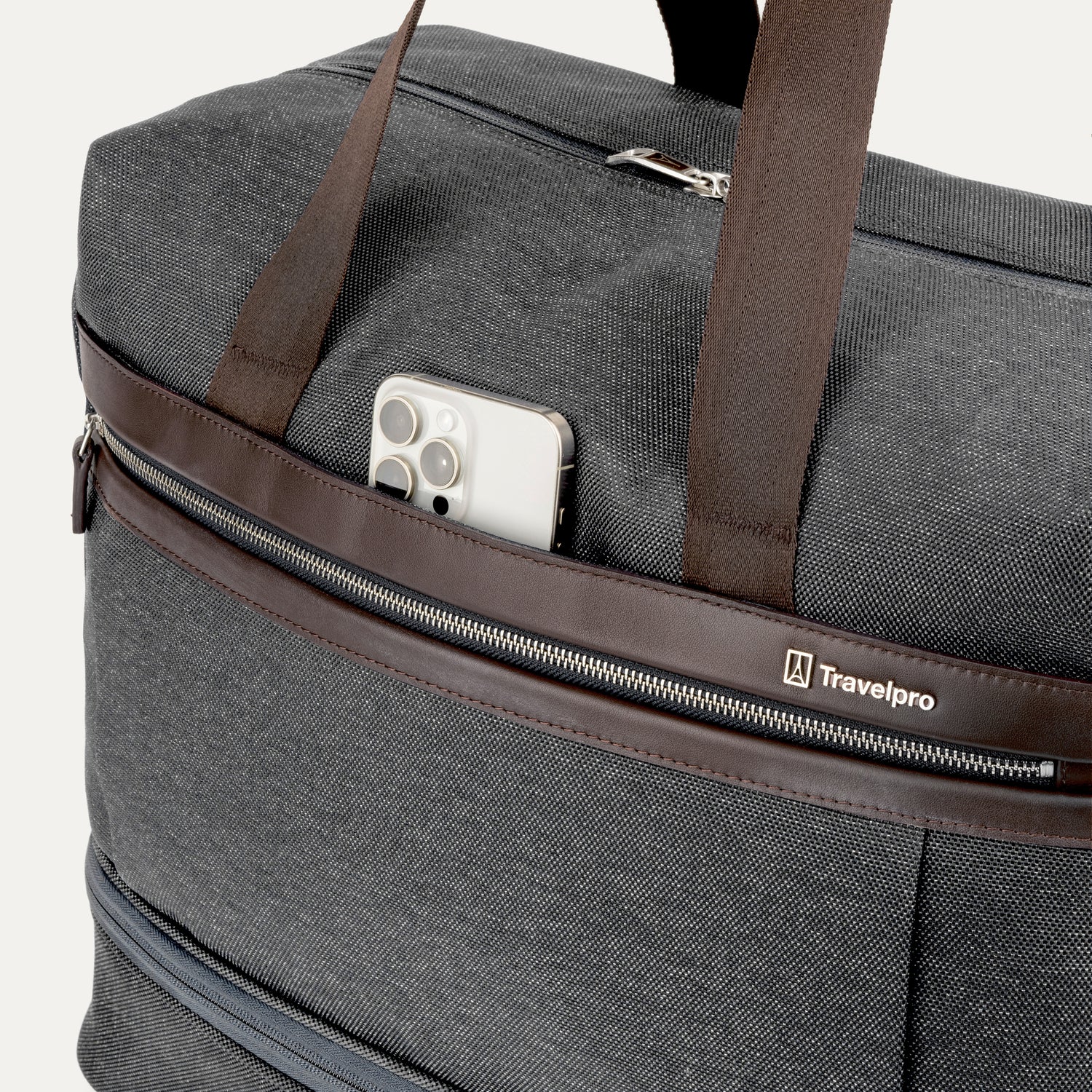 Travelpro Platinum Elite Drop-Bottom Weekender - Vintage Grey - Image 3