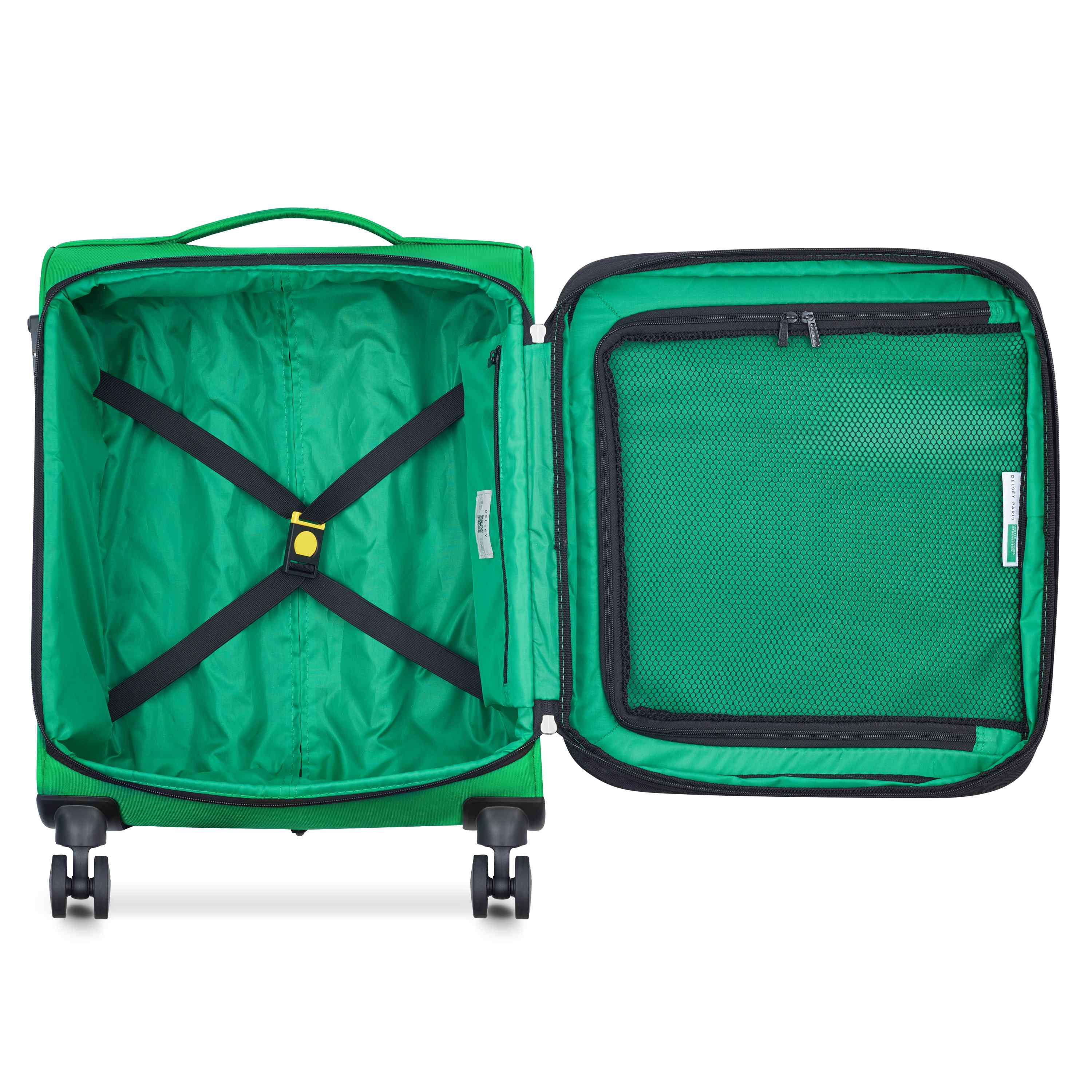 Delsey United Colors of Benetton Softside Color Block Carry On Spinner - Green - Image 4