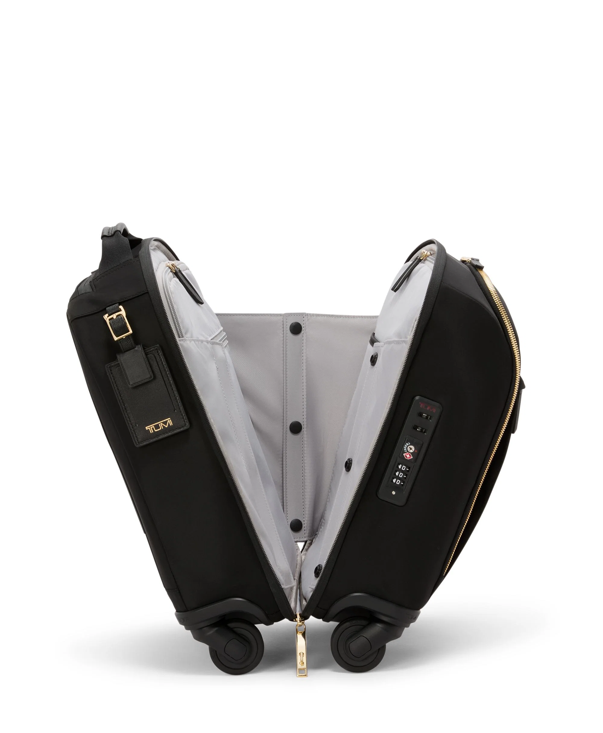 Tumi Voyageur Leger Compact Spinner Carry On Underseater - Black/Gold - Image 6