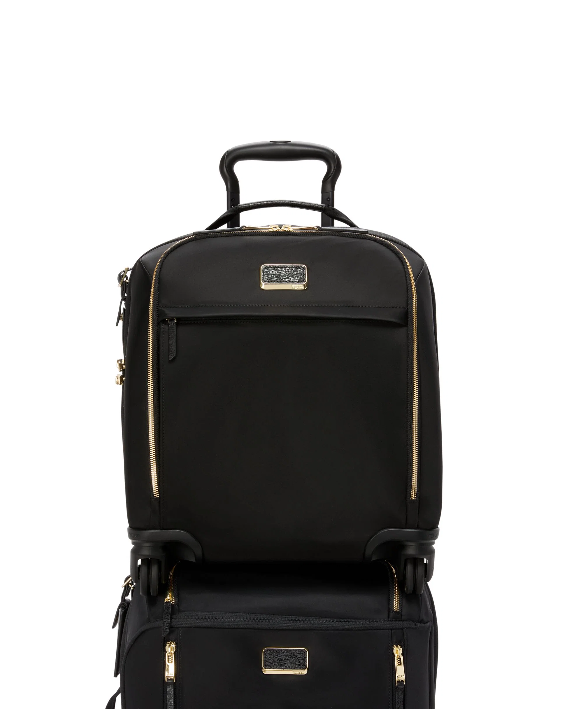 Tumi Voyageur Leger Compact Spinner Carry On Underseater - Black/Gold - Image 8